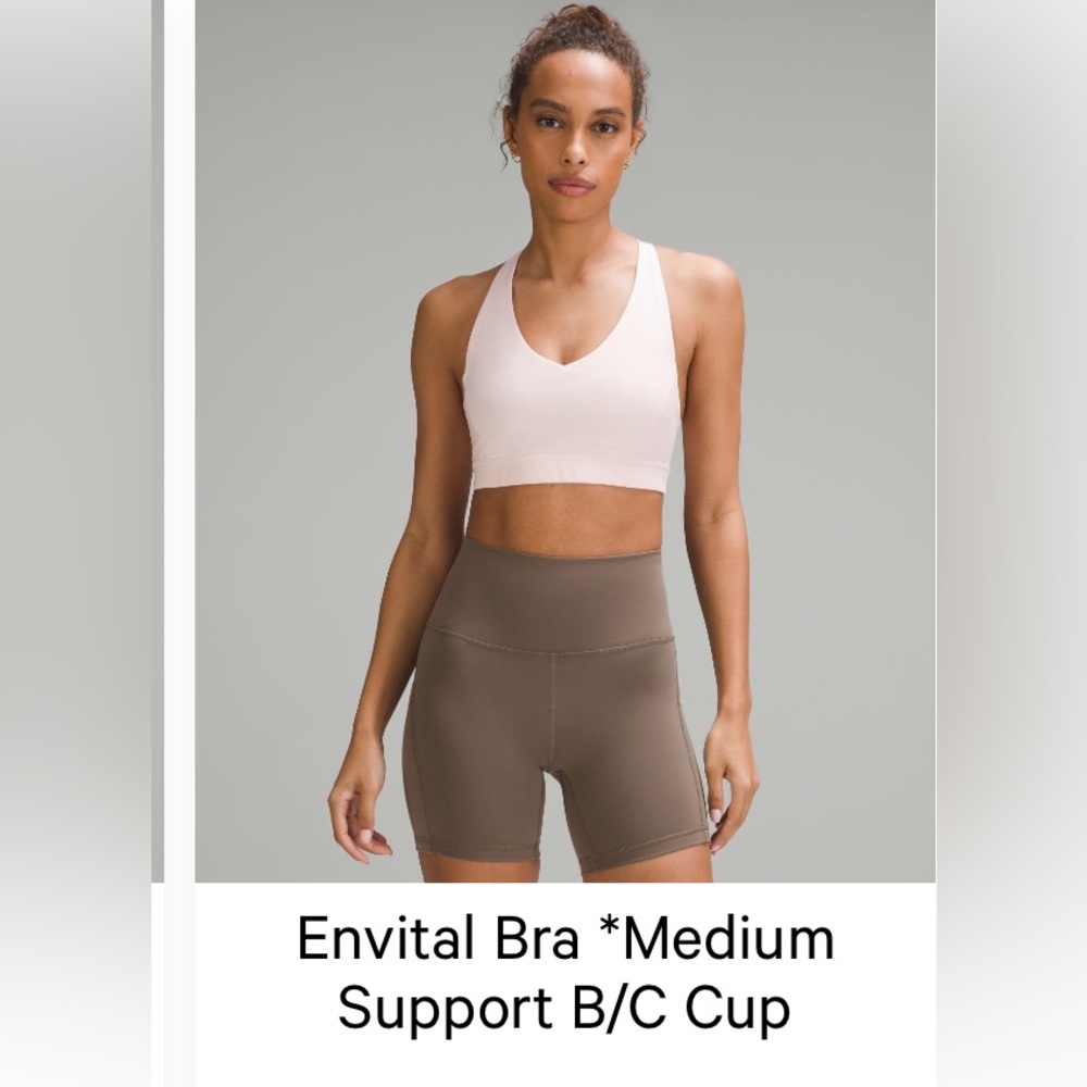 NWT Lululemon Envital Bra B/C cup size 8 Strawberry Milkshake